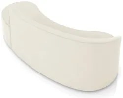 Sofá 4 Lugares Para Sala 220cm Orgânico Wendi Veludo Bege I01  - Mpoze