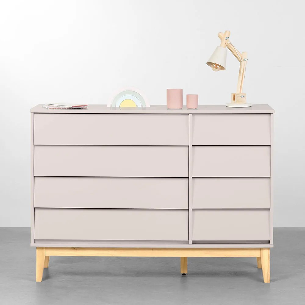 Cômoda Noah 4 Gavetas e 1 Porta com Pés Square Natural – Areia