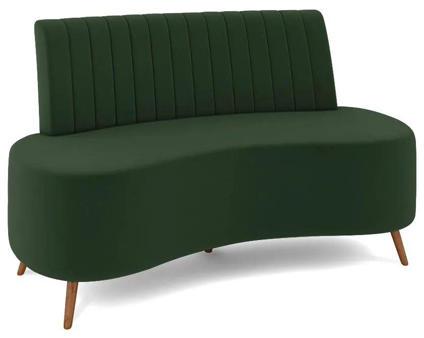 Sofá 2 Lugares Living 160cm Pé Palito Maraú Veludo K01 - D'Rossi - Verde