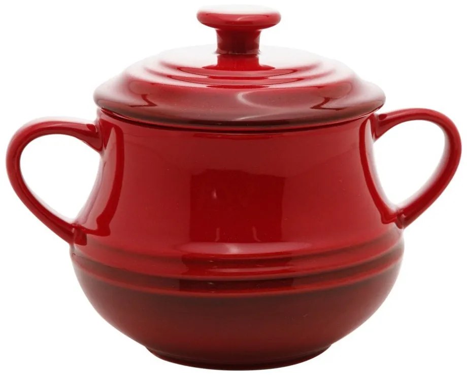 Pote De Cerâmica Retrô Vermelho 16,5x12cm 28881 Wolff