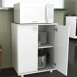 Balcão para Cozinha com Rodízios BL3300 Branco - Tecno Mobili