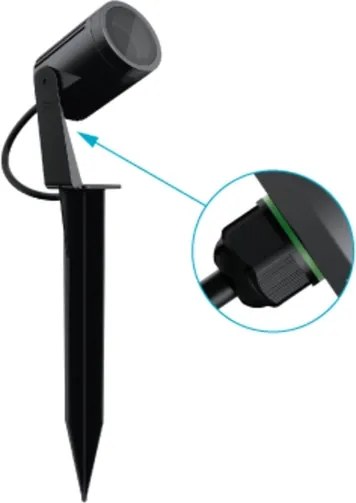 Espeto Led Preto 11,5W 2700K 14 S.Ground 24V Pro Com Grade