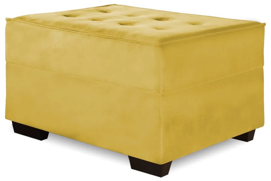 Puff Decorativo Coímbra 60x80 Suede Amarelo