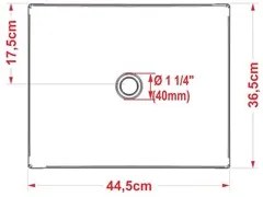 Cuba Pia de Apoio para Banheiro Retangular Milla ML44W C08 Vermelho -