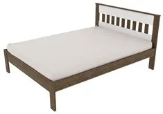 Cama de Casal CM8007 Nogal/Branco - Tecno Mobili