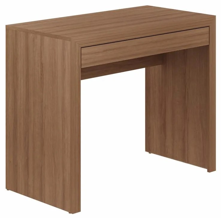 Escrivaninha Mesa Escritório Home Office 1 Gaveta Amêndoa