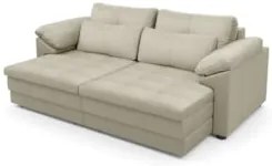 Sofá Retrátil 2 Lugares Para Sala 215cm Dijon Couro Creme S07 - Mpozen