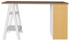 Escrivaninha Cavalete 5 Gavetas Mobile Spirit Branco/Nogal - Artany