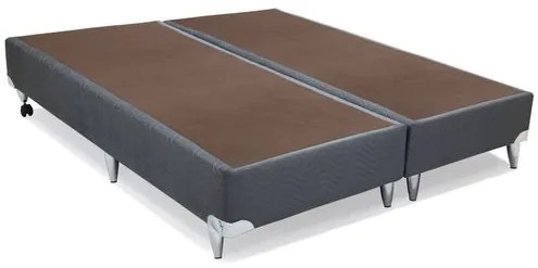 Base de Cama Box Camurca Cinza Queen 158 cm (LARG) Baixa - 42862 Sun House