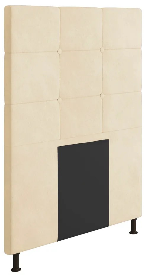 Cabeceira Solteiro Cama Box 90cm para Quarto Stambul Suede M11 - D'Rossi - Bege