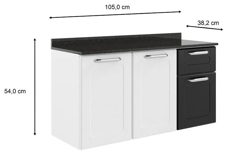 Kit Cozinha Completa Em Aço com Balcão Tampo Dona Maria