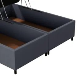 Base Cama Box Baú Casal Queen 158cm Hit Z04 Suede Cinza - Mpozenato