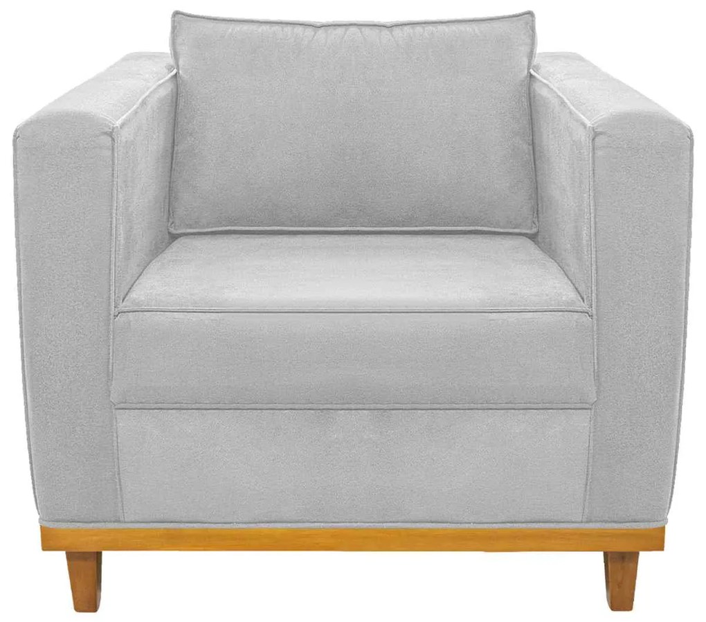 Poltrona Decorativa Europa Corano Branco ADJ Decor