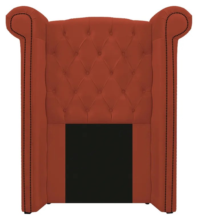 Kit Cabeceira e Calçadeira Veneza 100 cm Solteiro Suede Terracota - ADJ Decor