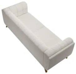 Sofá Living Decorativo 2 Lugares 180cm Bellart Z32 Boucle Branco - Mpo