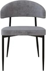 Cadeira de Jantar Estofada Kit 8 Chloe M25 Linho Lautrec Cinza - Mpoze