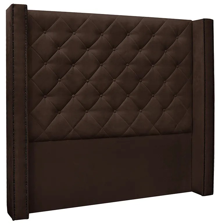 Cabeceira Vicenza Para Cama Box King 195 cm Suede - D'Rossi - Café