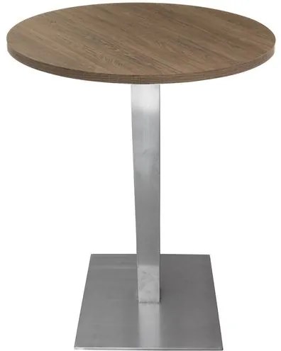 Mesa Colorado 80 cm Tampo Redondo Imbuia Base Inox - 34391 Sun House