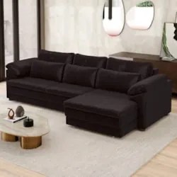 Sofá Retrátil 4 Lugares Para Sala 332cm Dijon Couro Bordô S07 - Mpozen