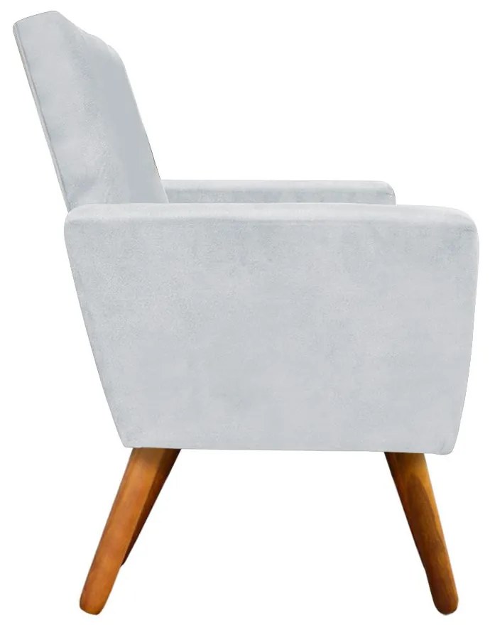 Namoradeira Nina Suede Pés Palito Castanho D'Rossi - Cinza