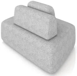 Sofá Modular 140cm Living Sala de Estar Moby Boucle Grafite Z08 - Mpoz