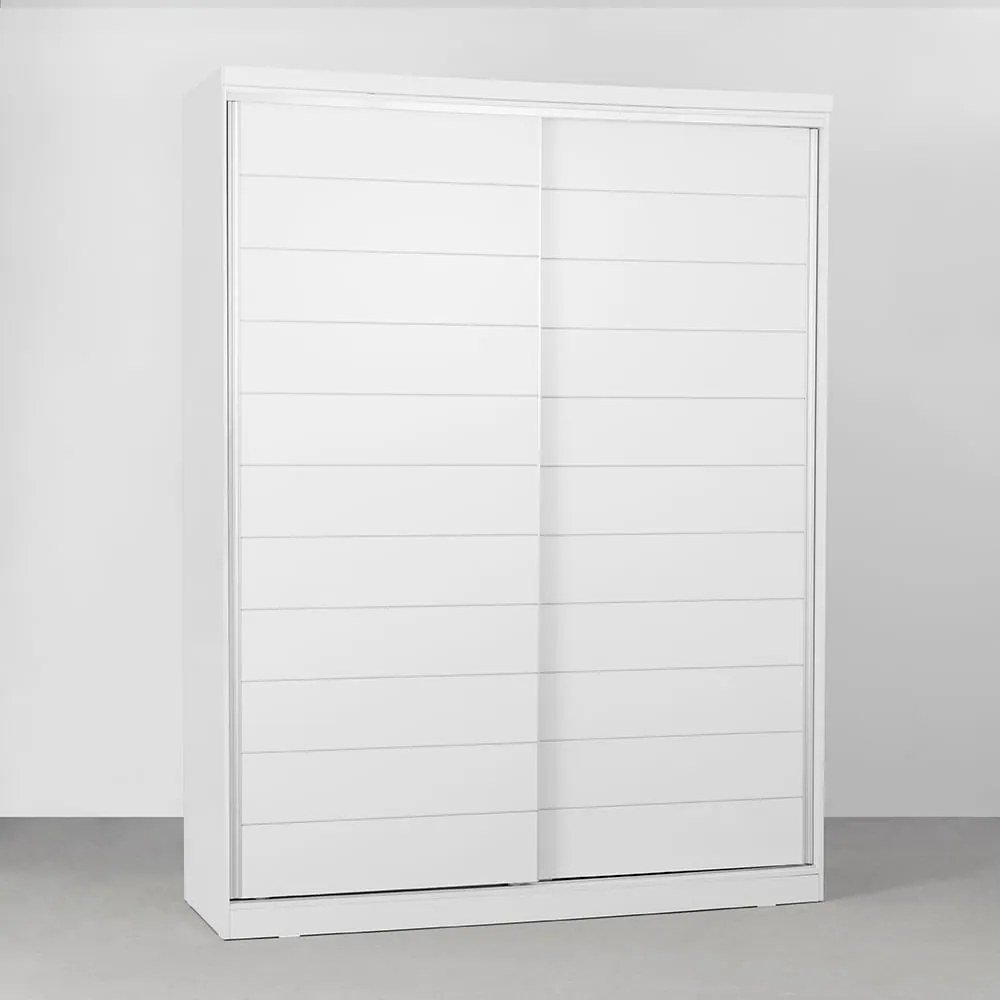 Guarda-Roupa Friso 2 Portas de Correr 1,78m - Branco Fosco