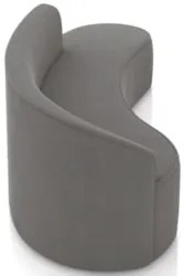 Sofá 4 Lugares Para Sala 220cm Orgânico Wendi Suede Grafite I01  - Mpo