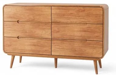 Cômoda Itamogi 6 Gavetas Cor Champagne 140cm - 76636 Sun House