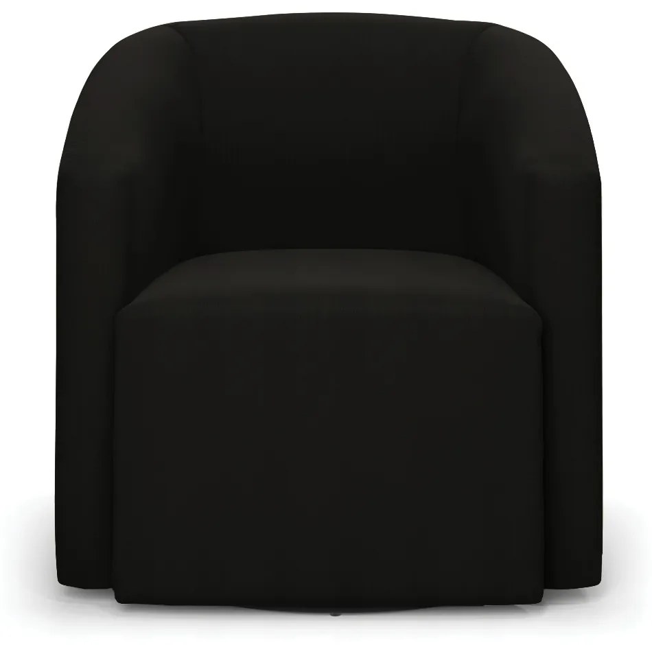 Poltrona Decorativa Base Giratória Kit 2 Stella Max Suede D03 - D'Rossi - Preto