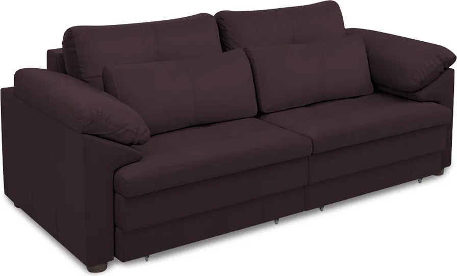 Sofá Retrátil Manual Sala de Estar Nolan Bipartido 250cm Conforto Premium em Couro Borgonha G58 - Gran Belo