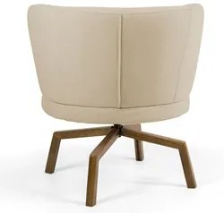 Kit 02 Poltronas Decorativas Melissa Base Ka Giratória Castanho C-129