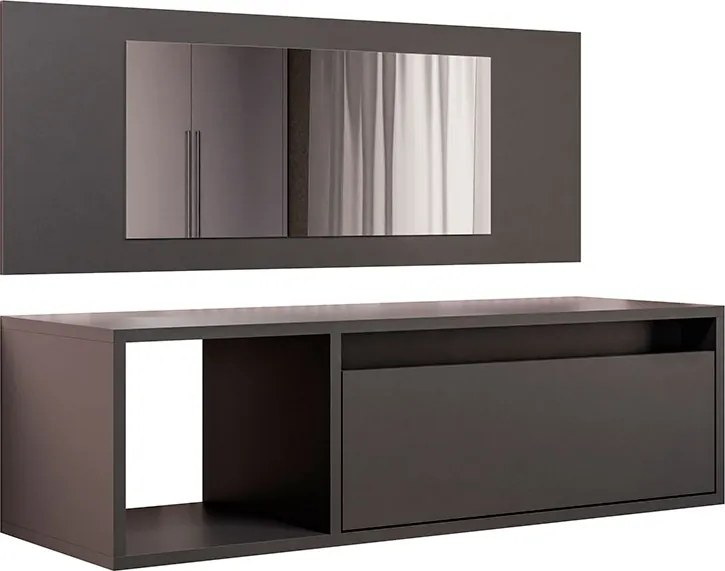 Penteadeira Camarim Potaro com Nicho Decorativo Preto G96 - Gran Belo