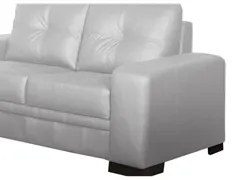 Sofá 02 Lugares 1,70 m Couro Milano Branco - Scala Decor