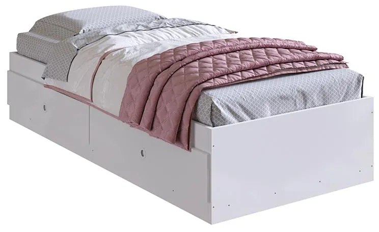 Cama Quarto Infantil Com 2 Gavetas Carinho Meu Fofinho - Branco