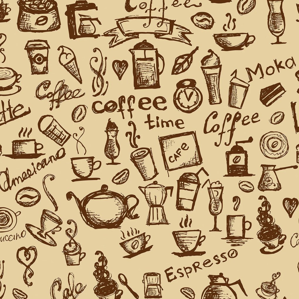 Papel de parede adesivo coffe marrom e bege