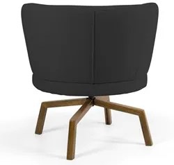Kit 2 Poltronas Decorativas Base Ka Giratória Melissa Linho D-465 Chum