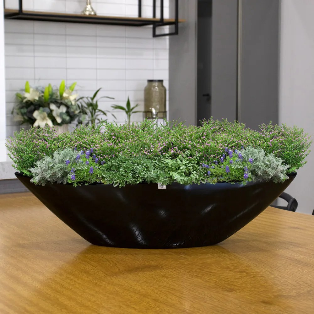 Vaso Decorativo Barca Preto 63cm B02 - D'Rossi