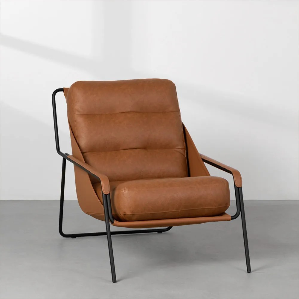 Poltrona Maggiolina - Caramelo e Cognac