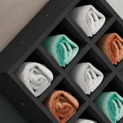 Nicho Decorativo Porta Toalha Barbearia Preto   - AJL Móveis