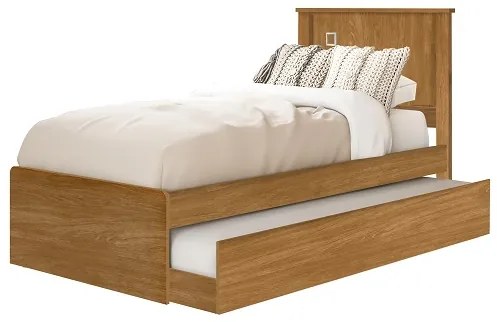 Cama Barcelona Solteiro Com Auxiliar Nature – Tebarrot Móveis