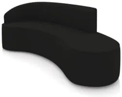 Sofá 4 Lugares 220cm Wendi e Poltrona Steve Suede Preto I01  - Mpozena