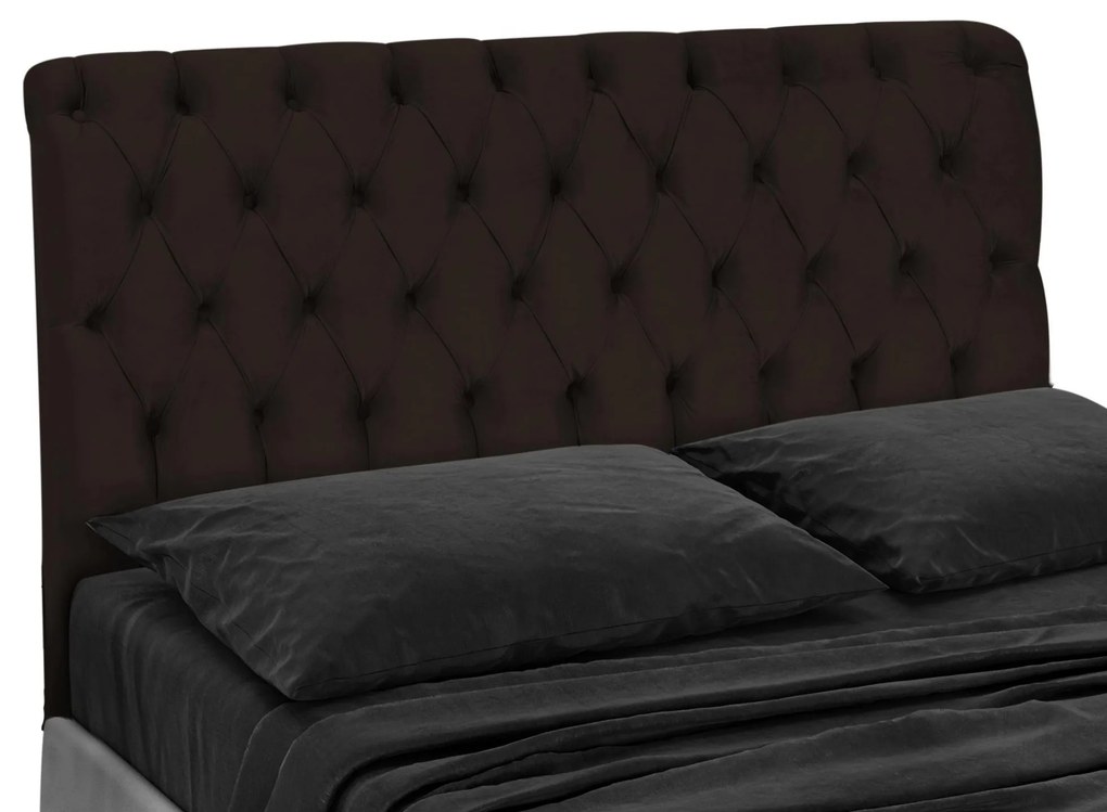 Cabeceira Cama Box Casal King 193 cm Potenza Suede Marrom - Sheep Estofados - Marrom