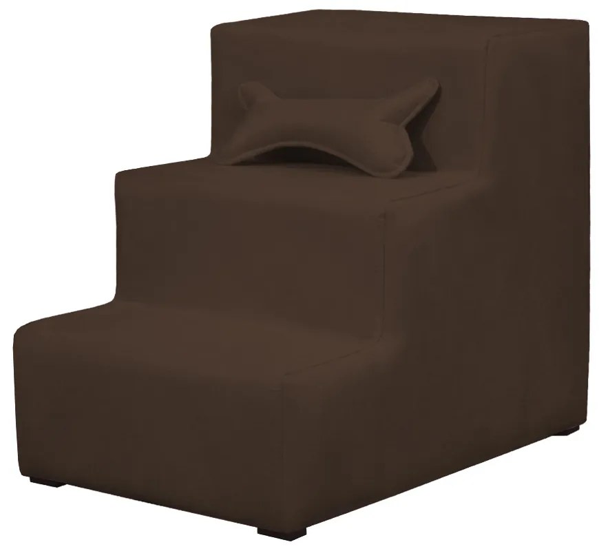 Escada Pet 3 Degraus Almofadada Suede Várias Cores - Marrom