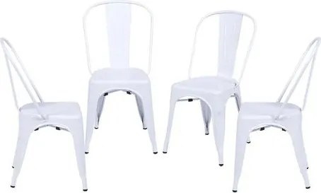 Kit 4 Cadeiras Iron Branca - 64611 Sun House