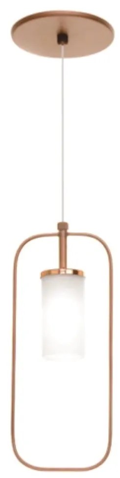 Pendente Wire Tubo Vidro 05X12X29Cm 01Xg9 - Old Artisan Pd-5592 (DOURADO FOSCO / DOURADO BRILHO)