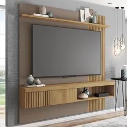 Painel para TV Suspenso 55 Pol. Helen C01 Buriti/Fendi - Mpozenato