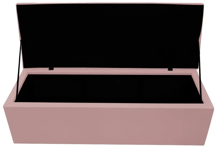 Calçadeira Copenhague 195 cm King Size Suede Rosê - ADJ Decor