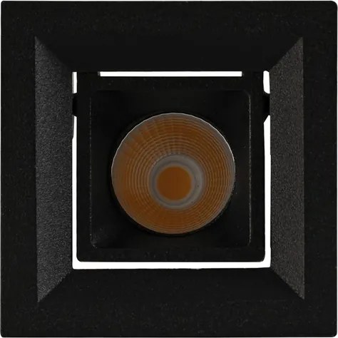 Plafon Led De Embutir 4W 15 2700K New Pixel - PRETO