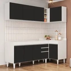 Armário de Cozinha Modulado de Canto Esquerdo 4 Peças CP49 Balcão sem
