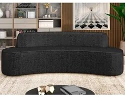 Sofá 3 Lugares para Sala de Estar Living 210cm Koane D06 Linho Preto -